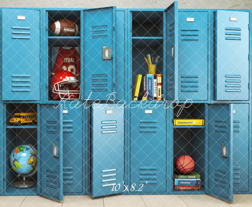 Kate Back to School /Graduation Blue Locker Backdrop Designed by Emetselch -UK