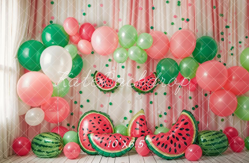 Kate Summer Watermelon Balloons Curtain Backdrop Designed by Emetselch -UK
