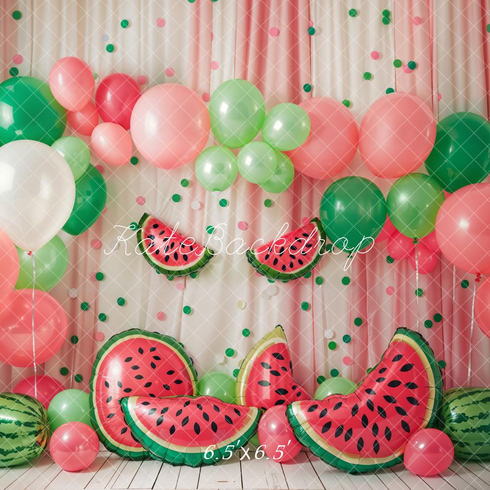 Kate Summer Watermelon Balloons Curtain Backdrop Designed by Emetselch -UK