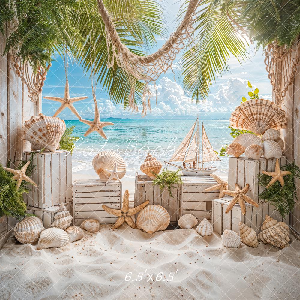 Kate Summer Seaside Beach Shell Backdrop Designed by Emetselch