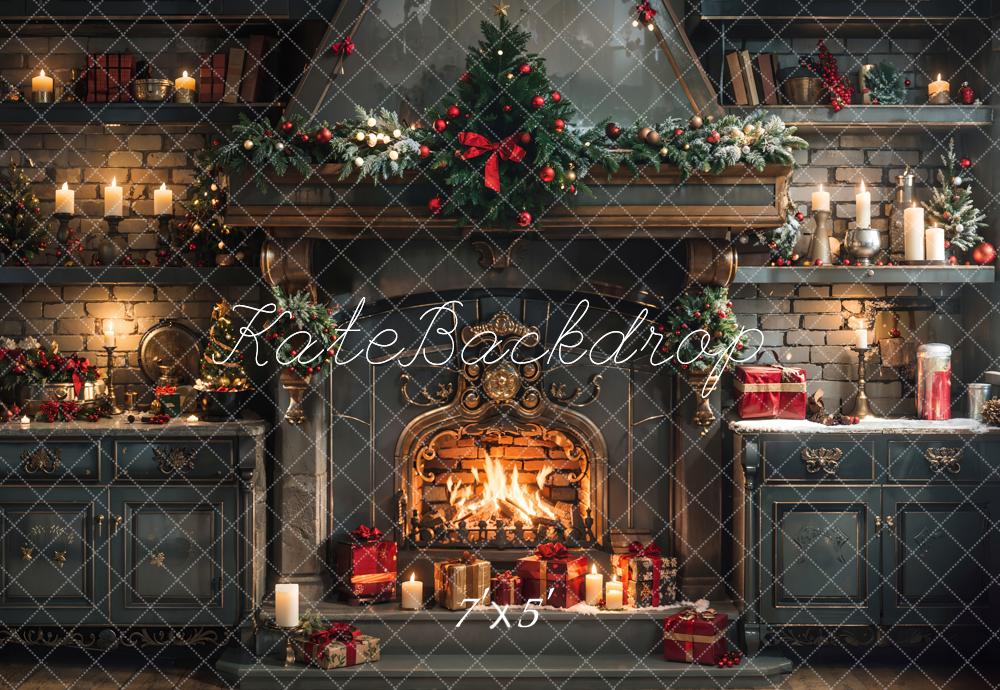 Kate Christmas Cabinet Fireplace Kitchen Backdrop Designed by Emetselch -UK