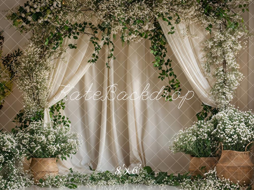 Kate Summer/Spring Green Plant Curtain Backdrop Designed by Emetselch -UK