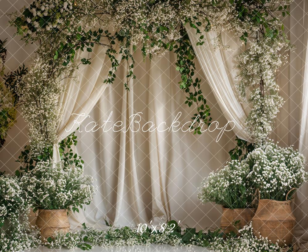 Kate Summer/Spring Green Plant Curtain Backdrop Designed by Emetselch -UK