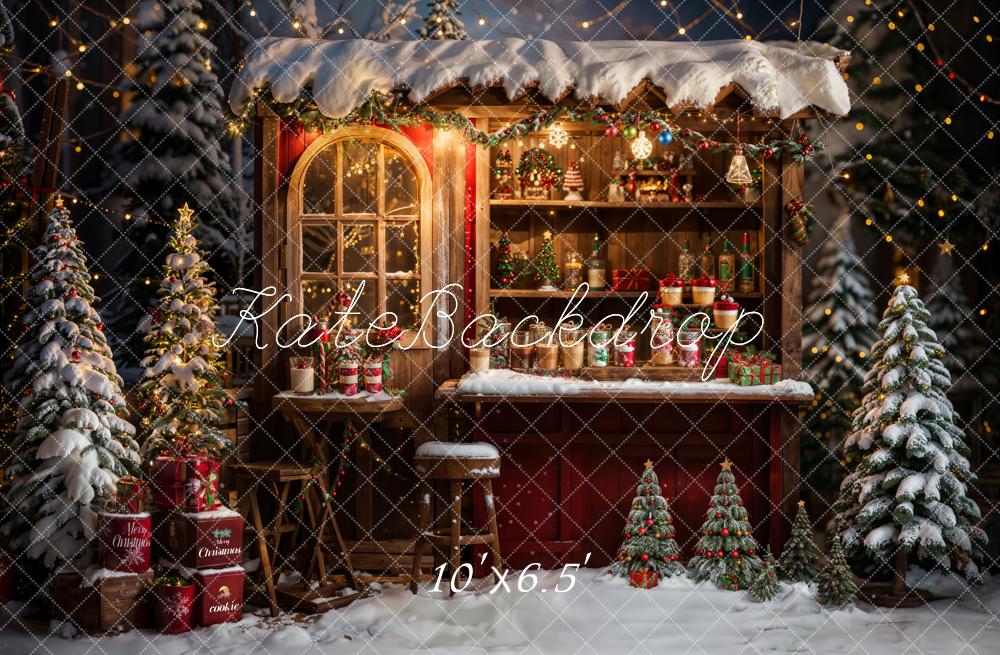Kate Winter Christmas Dining Truck Backdrop Designed by Emetselch -UK