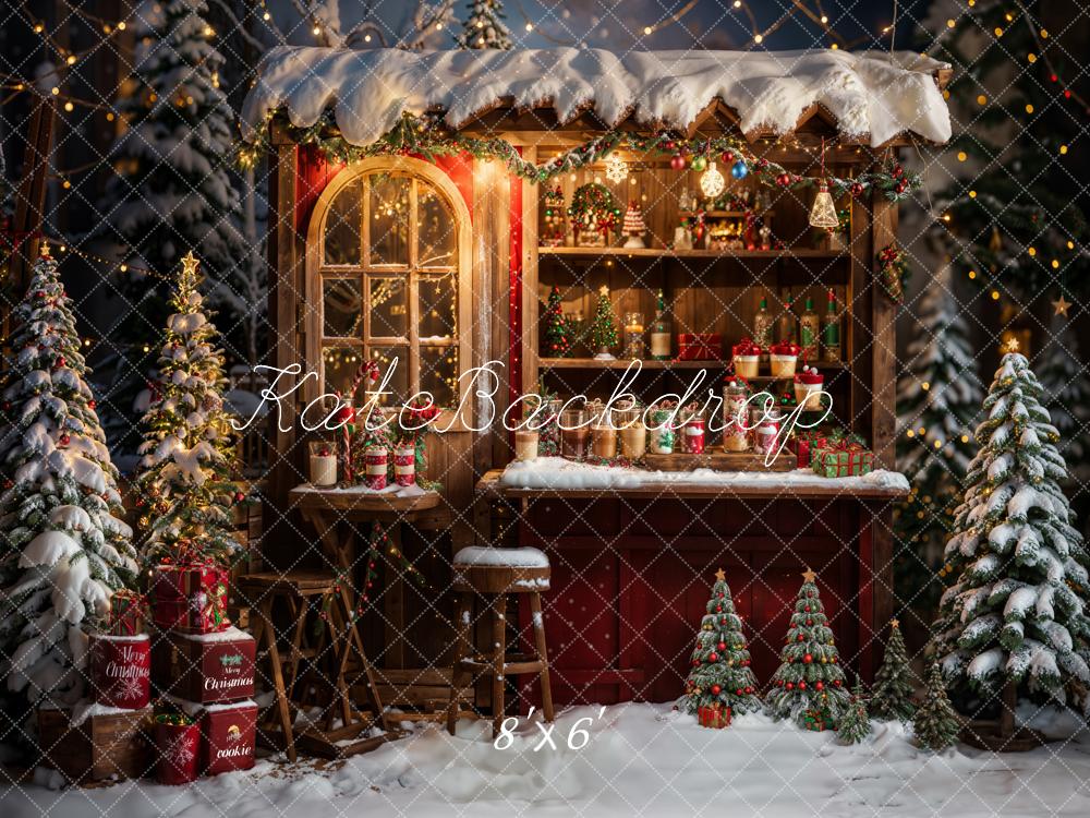 Kate Winter Christmas Dining Truck Backdrop Designed by Emetselch -UK
