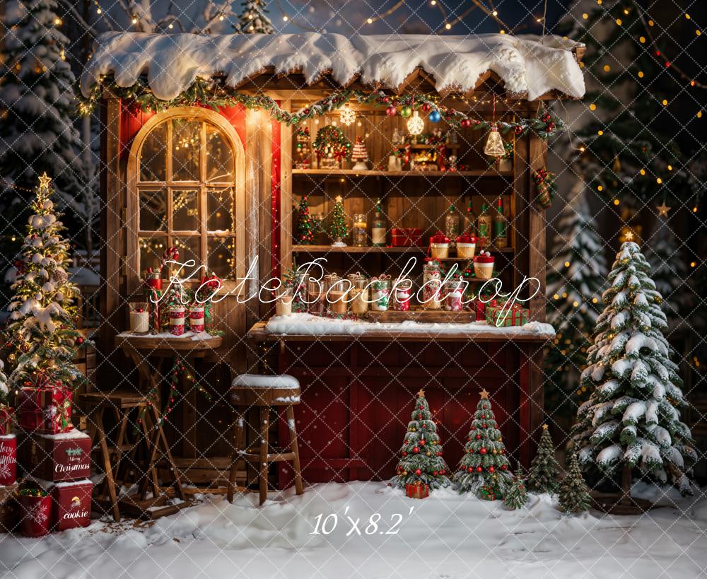 Kate Winter Christmas Dining Truck Backdrop Designed by Emetselch -UK