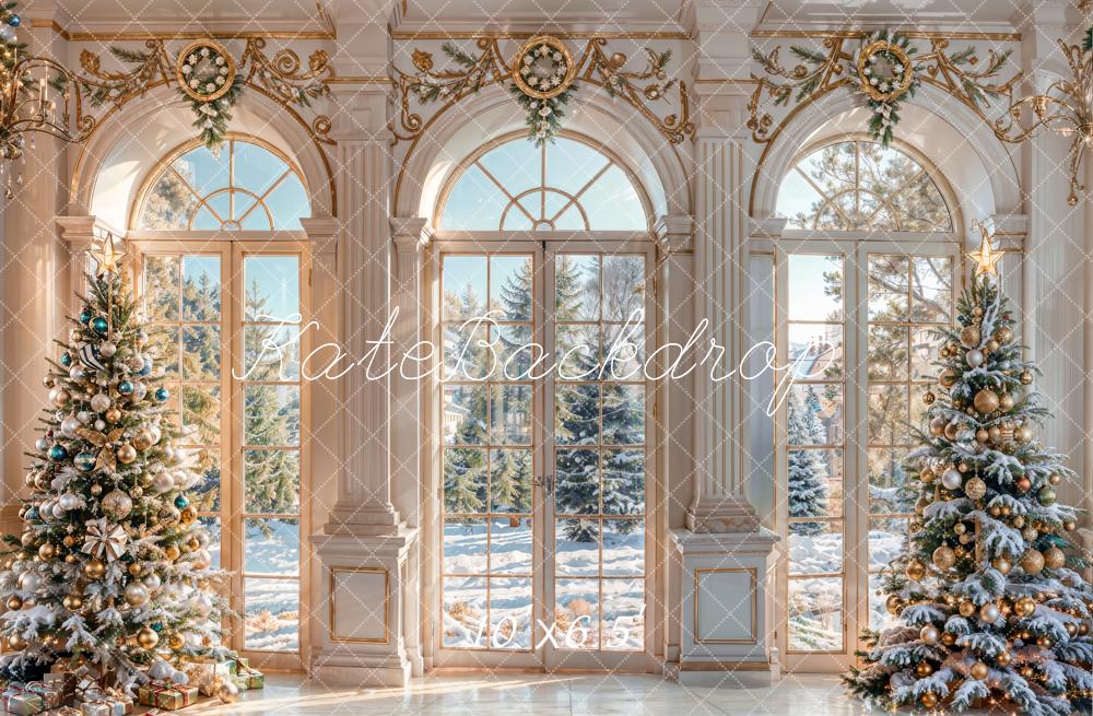 On Sale Kate Christmas White Retro Arched Window Backdrop Designed by Chain Photography -UK