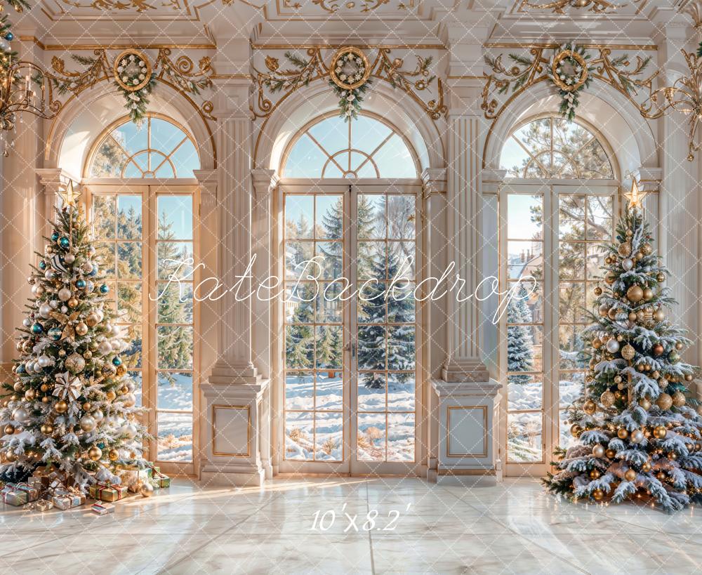 On Sale Kate Christmas White Retro Arched Window Backdrop Designed by Chain Photography -UK