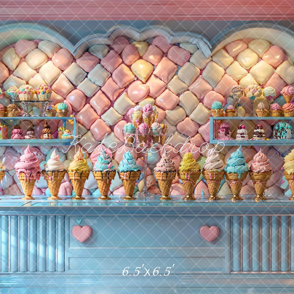 Kate Summer Ice Cream Candy Shop Backdrop Designed by Chain Photography -UK