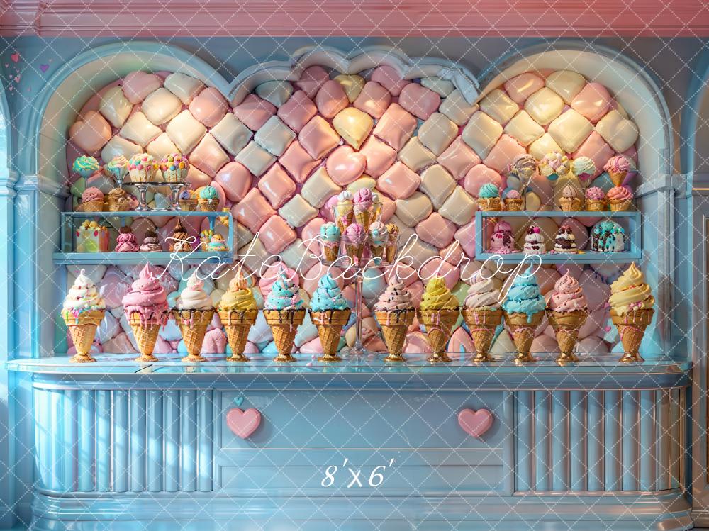 Kate Summer Ice Cream Candy Shop Backdrop Designed by Chain Photography -UK