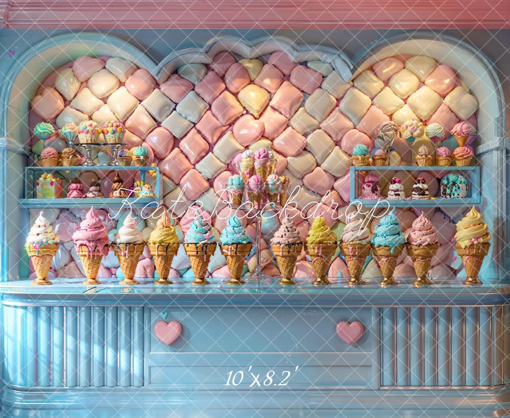 Kate Summer Ice Cream Candy Shop Backdrop Designed by Chain Photography -UK
