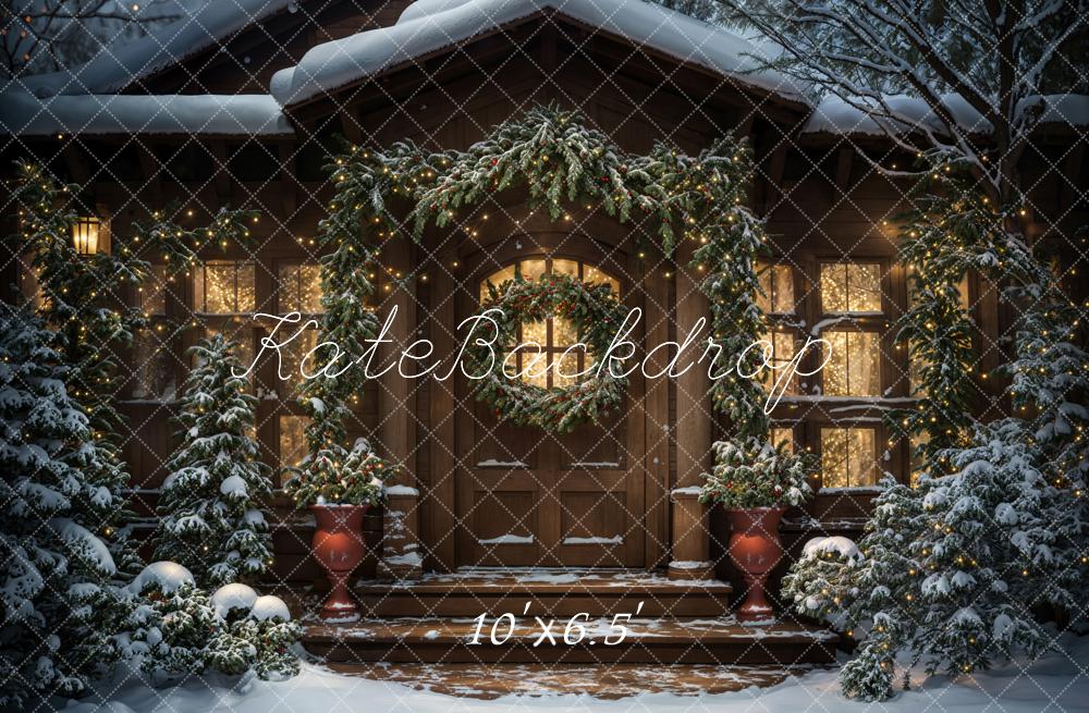 On Sale Kate Winter Night Christmas Cabin Backdrop Designed by Chain Photography -UK