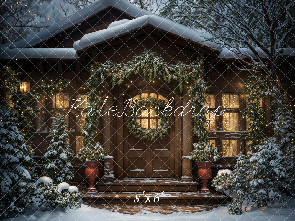 On Sale Kate Winter Night Christmas Cabin Backdrop Designed by Chain Photography -UK