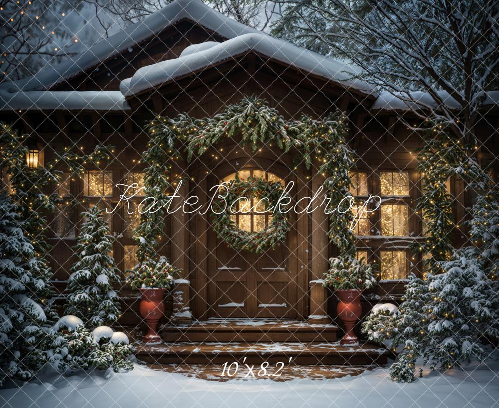 On Sale Kate Winter Night Christmas Cabin Backdrop Designed by Chain Photography -UK
