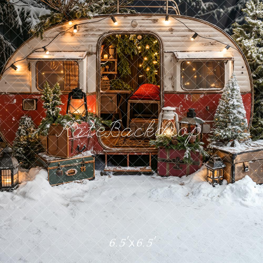 Kate Christmas Suitcase Camping Car Backdrop Designed by Emetselch -UK