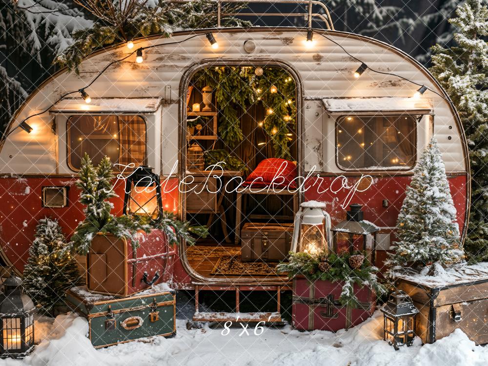 Kate Christmas Suitcase Camping Car Backdrop Designed by Emetselch -UK