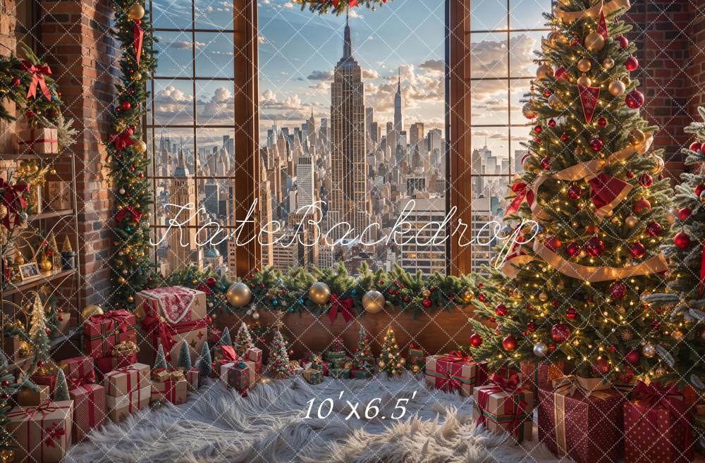 Kate Christmas Modern City Skyscraper Backdrop Designed by Emetselch -UK