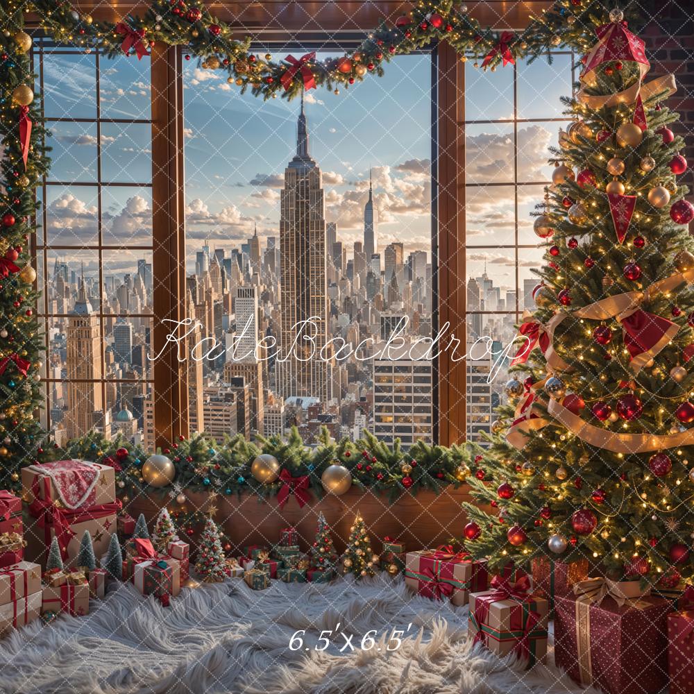 Kate Christmas Modern City Skyscraper Backdrop Designed by Emetselch -UK
