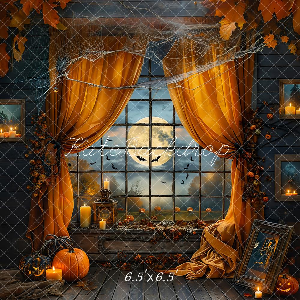 Kate Halloween Night Bat Curtain Window Backdrop Designed by Emetselch -UK