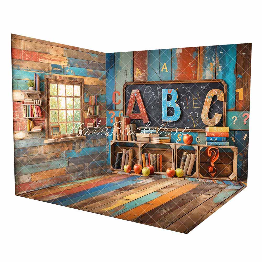 Kate Back to School Book Blackboard Colorful Wall Room Set -UK