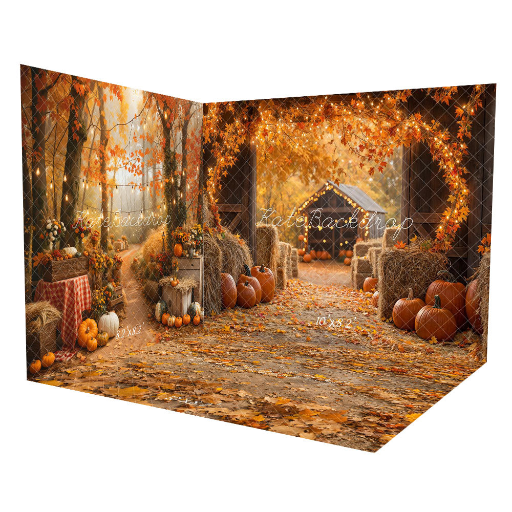 Kate Halloween Maple Forest Barn Pumpkin Room Set -UK