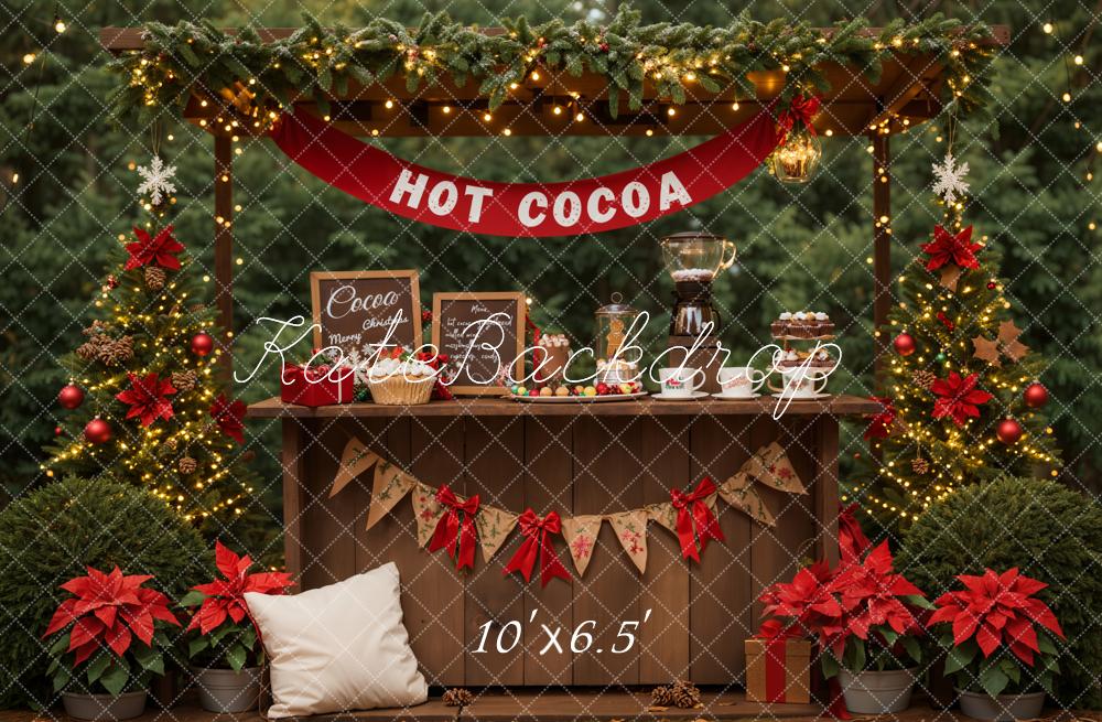 On Sale Kate Christmas Forest Hot Cocoa Stand Backdrop Designed by Emetselch -UK