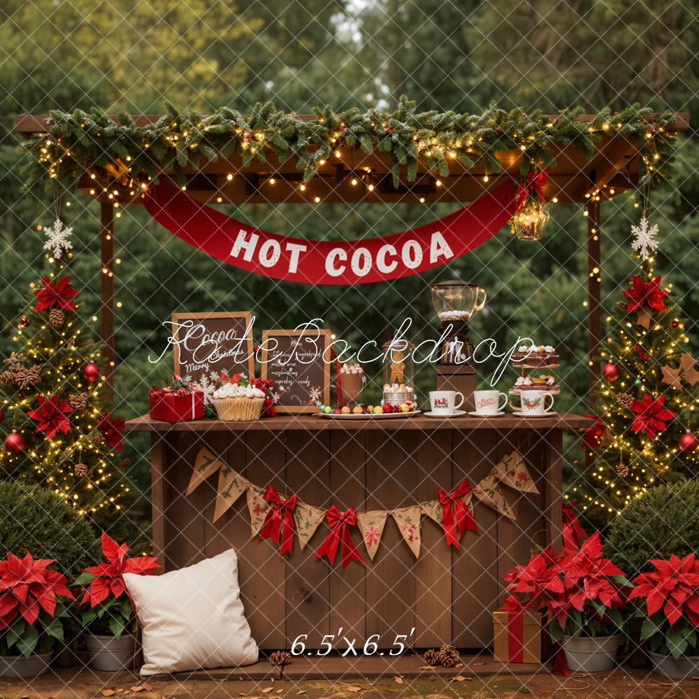On Sale Kate Christmas Forest Hot Cocoa Stand Backdrop Designed by Emetselch -UK