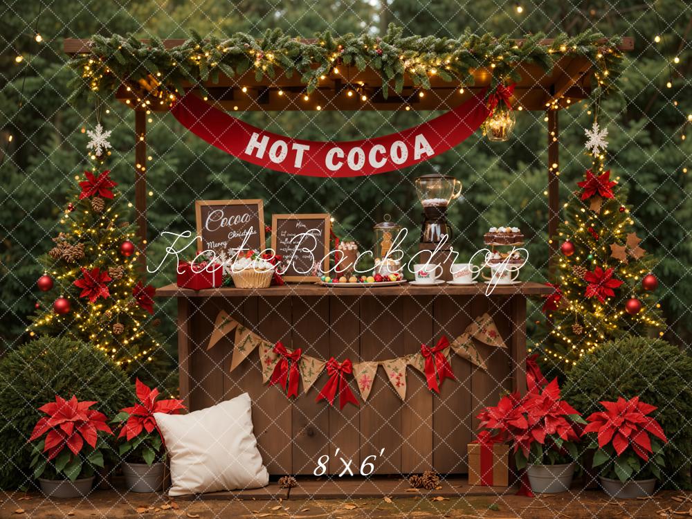 On Sale Kate Christmas Forest Hot Cocoa Stand Backdrop Designed by Emetselch -UK