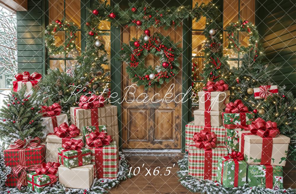 Kate Christmas Wooden Door Gifts Backdrop Designed by Emetselch -UK
