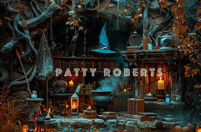 Kate Halloween Witch Cave Backdrop Designed by Patty Robert -UK