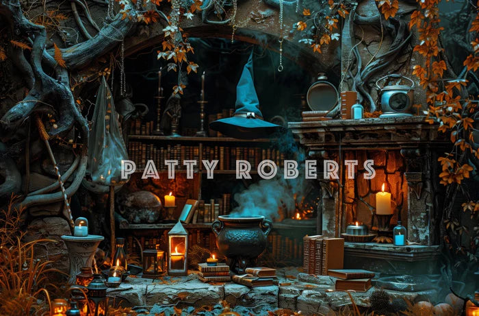 Kate Halloween Witch Cave Backdrop Designed by Patty Robert -UK