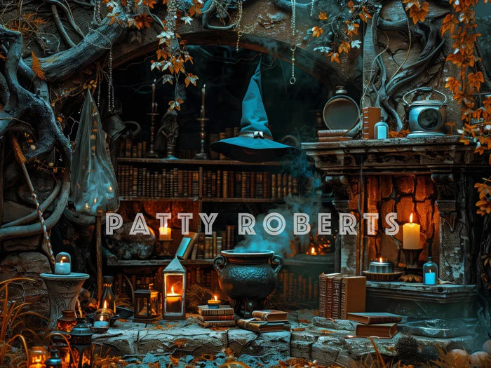 Kate Halloween Witch Cave Backdrop Designed by Patty Robert -UK