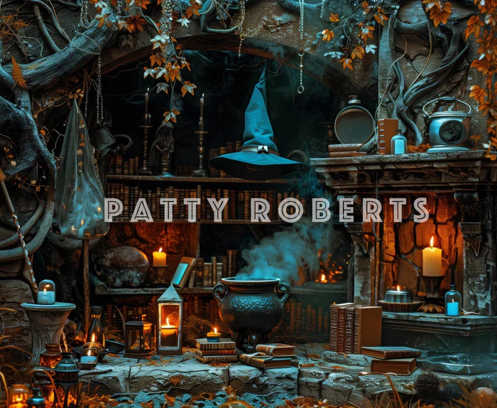 Kate Halloween Witch Cave Backdrop Designed by Patty Robert -UK