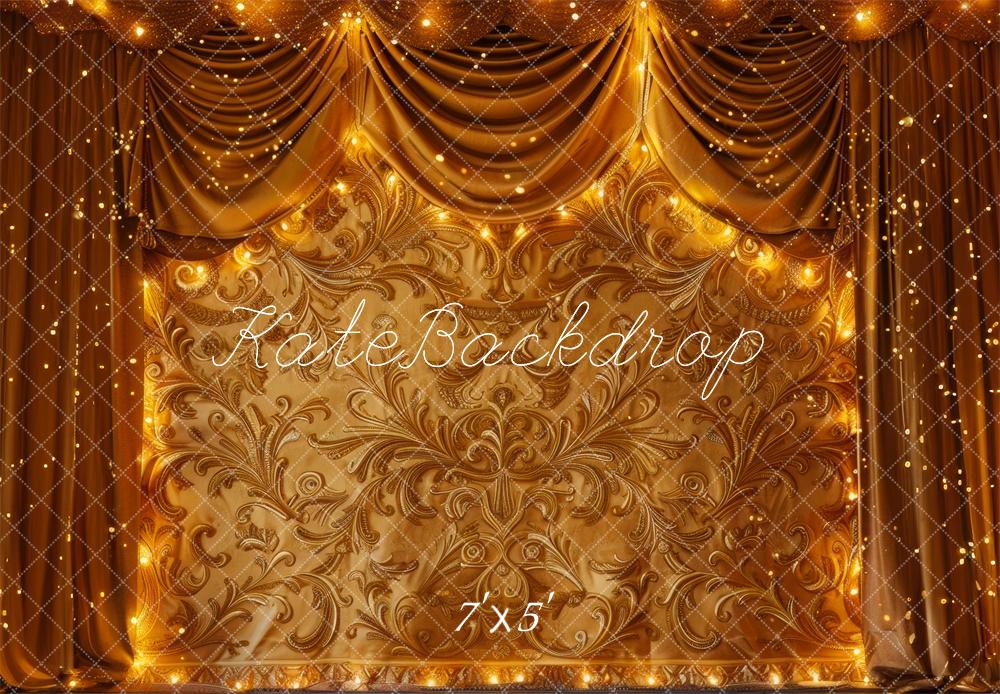 Lightning Deals Kate Golden Curtain Carved Wall Backdrop Designed by Mini MakeBelieve -UK