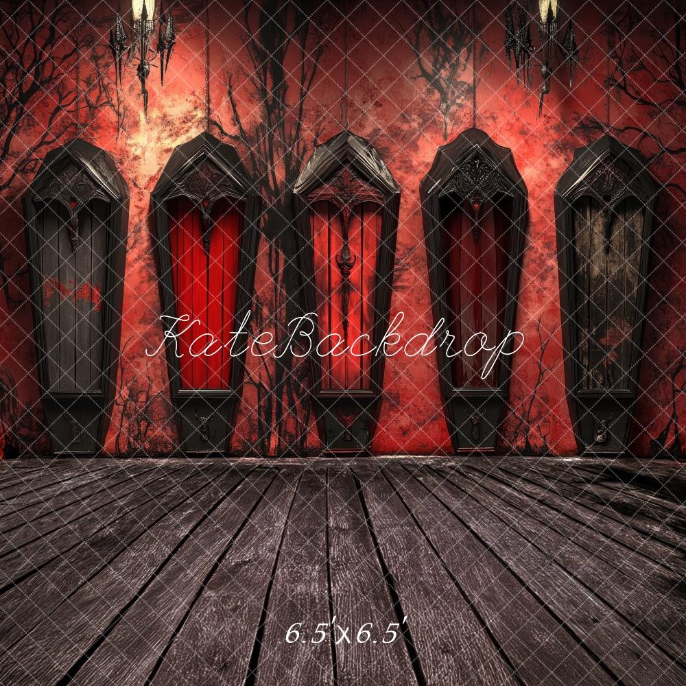 Kate Halloween Gothic Red Wall Backdrop Designed by Lidia Redekopp -UK