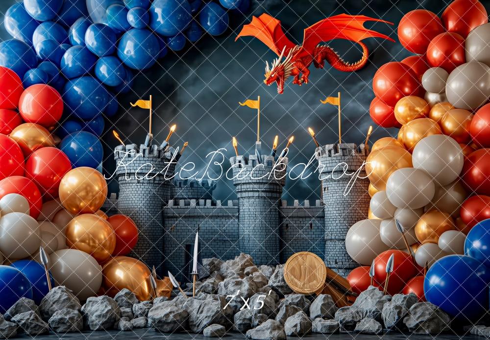 Kate Medieval Castle Dragon Balloon Backdrop Designed by Patty Robert -UK
