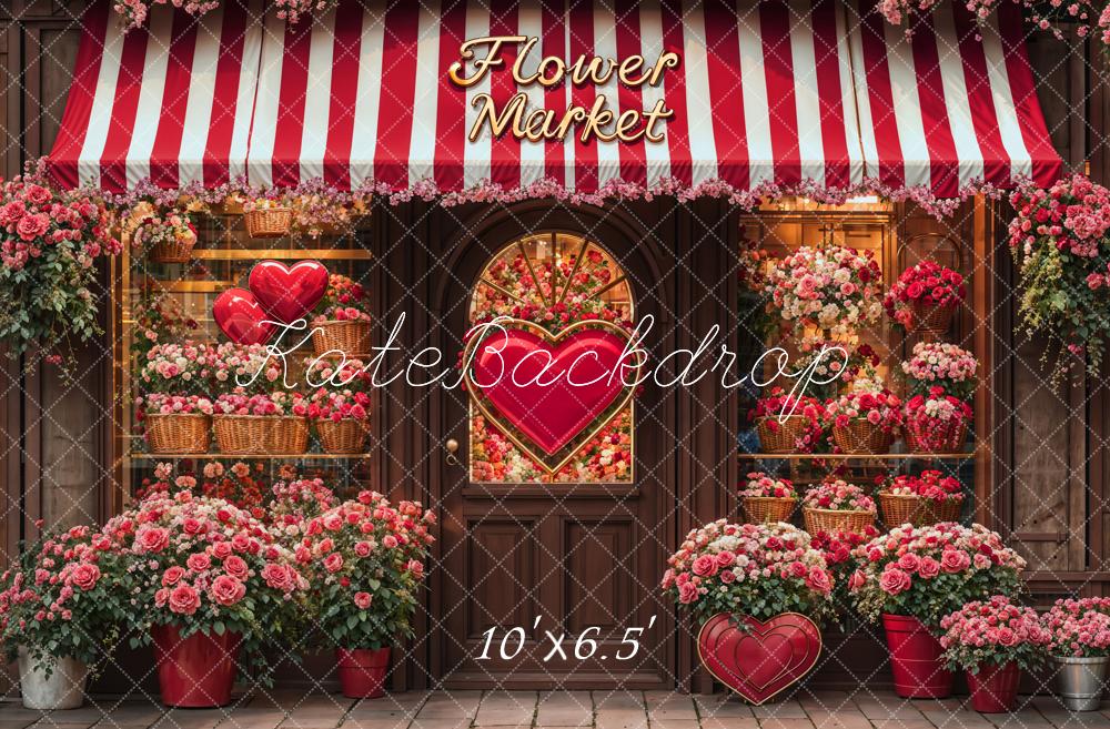 On Sale Kate Valentine's Day Flower Shop Backdrop Designed by Emetselch -UK