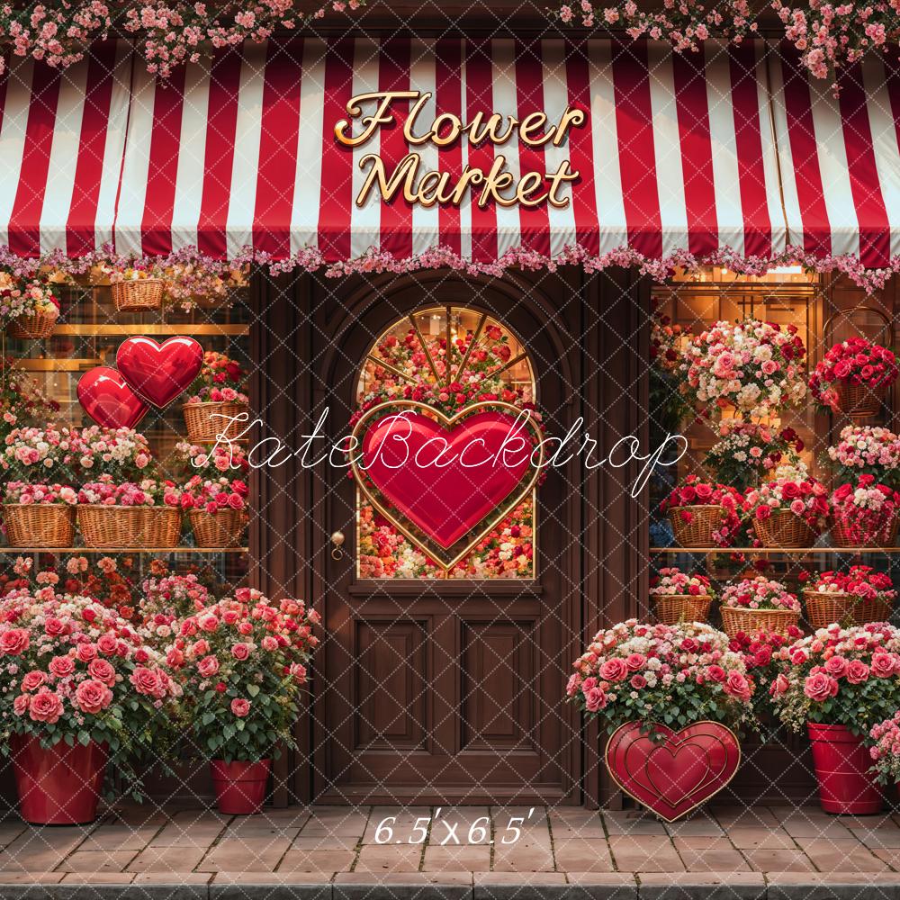 On Sale Kate Valentine's Day Flower Shop Backdrop Designed by Emetselch -UK