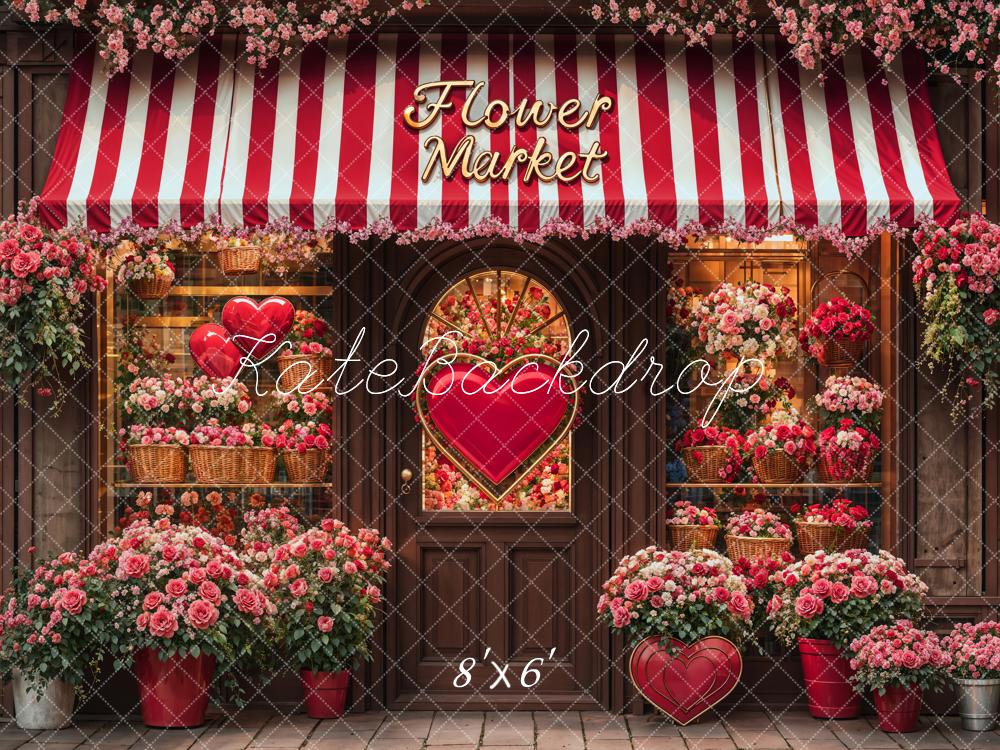 On Sale Kate Valentine's Day Flower Shop Backdrop Designed by Emetselch -UK
