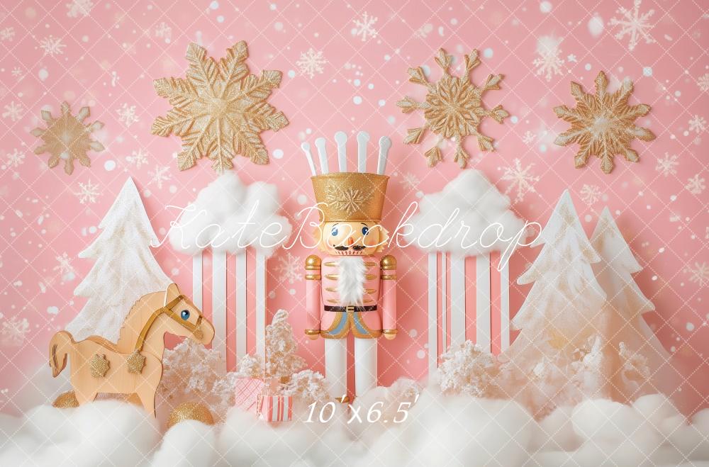Kate Christmas Nutcracker Pink Wonderland Backdrop Designed by Patty Robert -UK