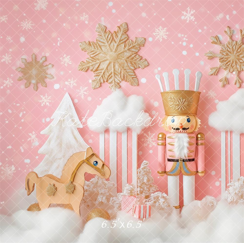 Kate Christmas Nutcracker Pink Wonderland Backdrop Designed by Patty Robert -UK