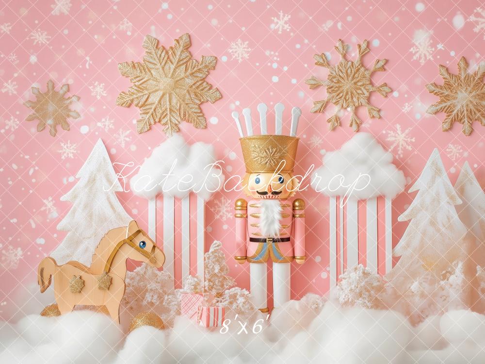 Kate Christmas Nutcracker Pink Wonderland Backdrop Designed by Patty Robert -UK
