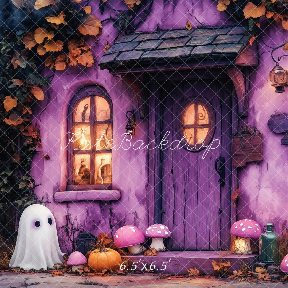 Kate Halloween Purple Haunted House Backdrop Designed by Patty Robert -UK