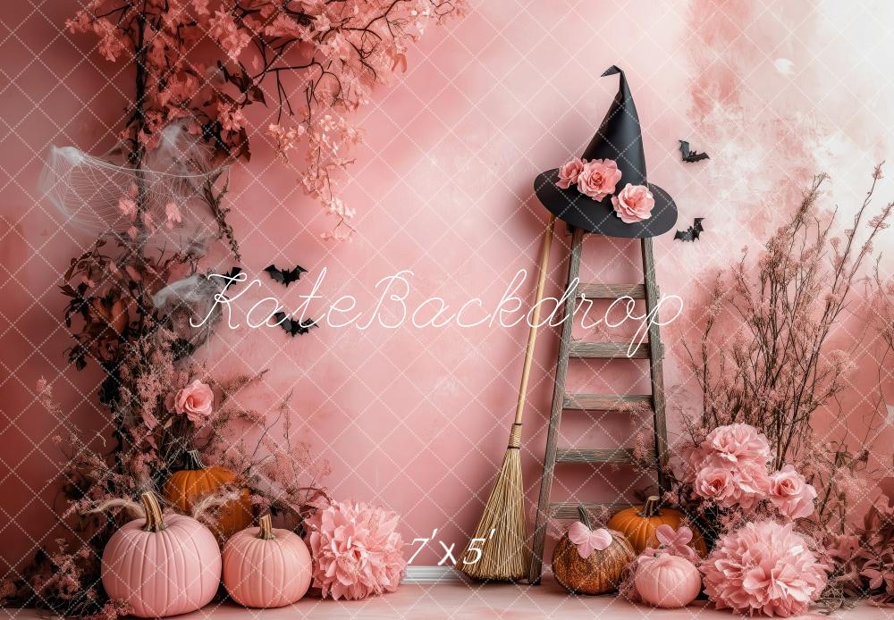 Kate Halloween Pink Witch’s Corner Backdrop Designed by Patty Robert -UK