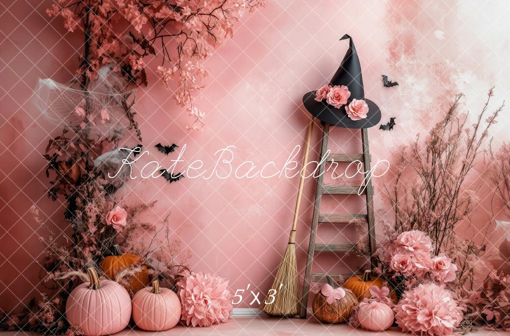 Kate Halloween Pink Witch’s Corner Backdrop Designed by Patty Robert -UK