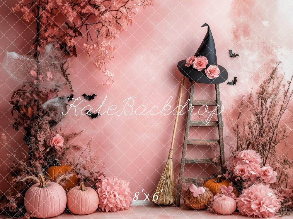 Kate Halloween Pink Witch’s Corner Backdrop Designed by Patty Robert -UK