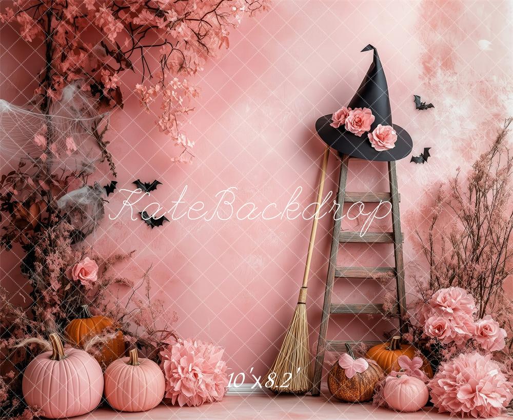 Kate Halloween Pink Witch’s Corner Backdrop Designed by Patty Robert -UK