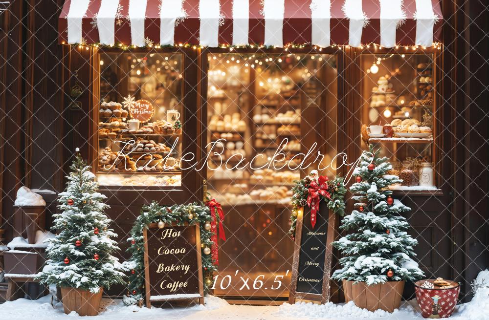 Kate Christmas Bakery Hot Cocoa Shop Backdrop Designed by Emetselch -UK