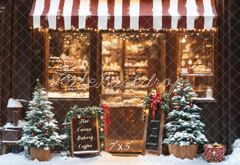Kate Christmas Bakery Hot Cocoa Shop Backdrop Designed by Emetselch -UK