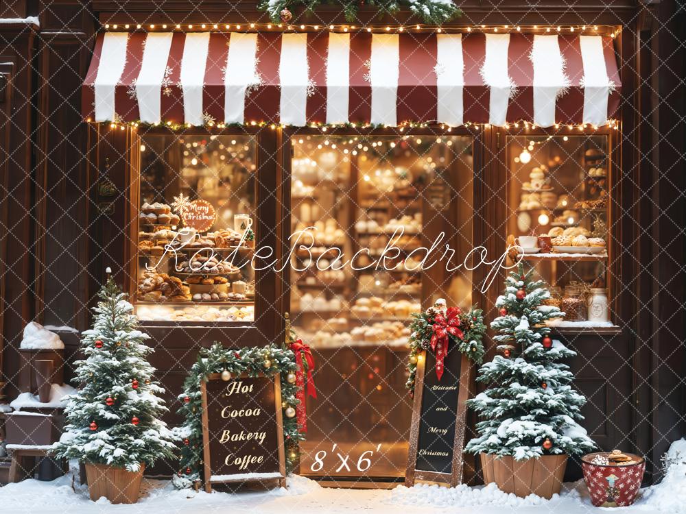 Kate Christmas Bakery Hot Cocoa Shop Backdrop Designed by Emetselch -UK